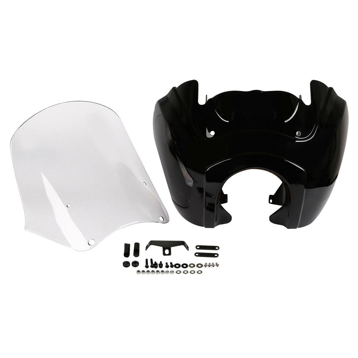 Front Upper Fairing w/ 15" Windshield For Harley Dyna Street Bob FXDB 2006-2017 - Moto Life Products