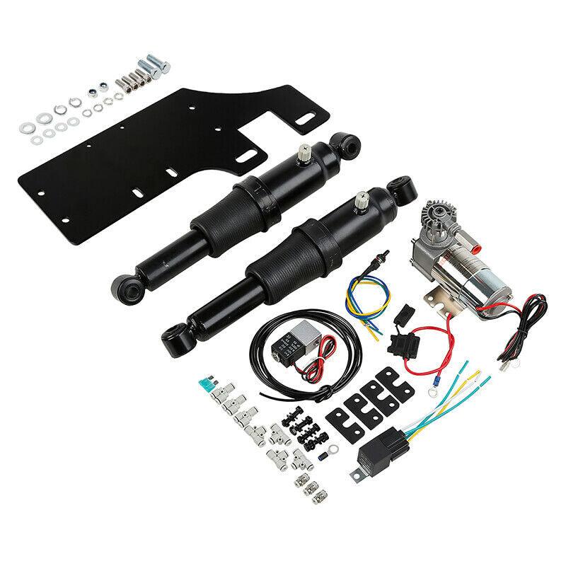 Adjustable Rear Air Ride Suspension Kit For Harley Davidson Touring Bagger 94-22 - Moto Life Products