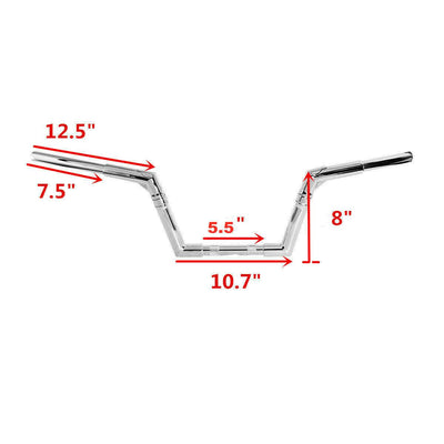 8" 12" 14" 16" 18" 1-1/4" Ape Hanger Handlebar Fit For Harley Sportster XL FLST - Moto Life Products