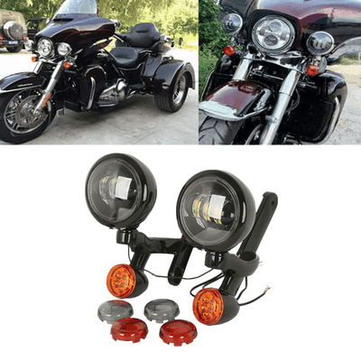 4-1/2" LED Auxiliary Lighting Spot Fog Light For Harley Electra Tri Glide 94-22 - Moto Life Products