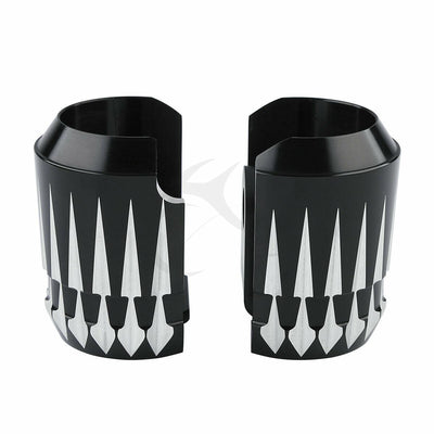Black Lower Fork Slider Covers Fit For Harley Road Street Glide 84-13 Aluminum - Moto Life Products