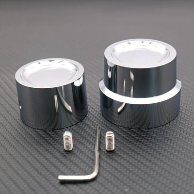 Chrome Front+Rear Axle Cap Nut Covers For Harley Dyna Softail Sportster Touring - Moto Life Products