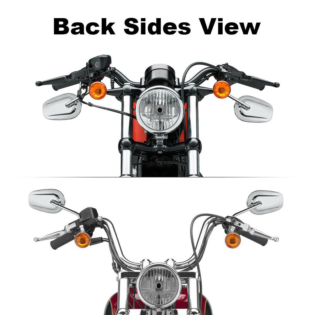Chrome Teardrop Rearview Mirrors Fit For Harley Road King Fatboy Touring XL 883 - Moto Life Products