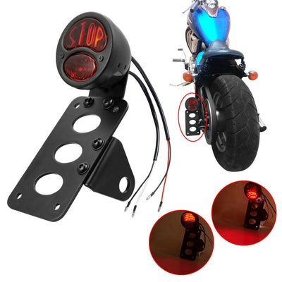 3/4" Side Mounted Tail Light License Plate Holder Bracket Fit for BMW Chopper - Moto Life Products