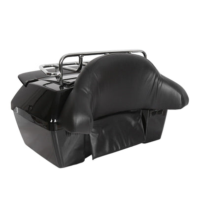 Motorcycle Tour Pack Trunk Tail Luggage Box W/ Tail Light & Top rack & Backrest - Moto Life Products