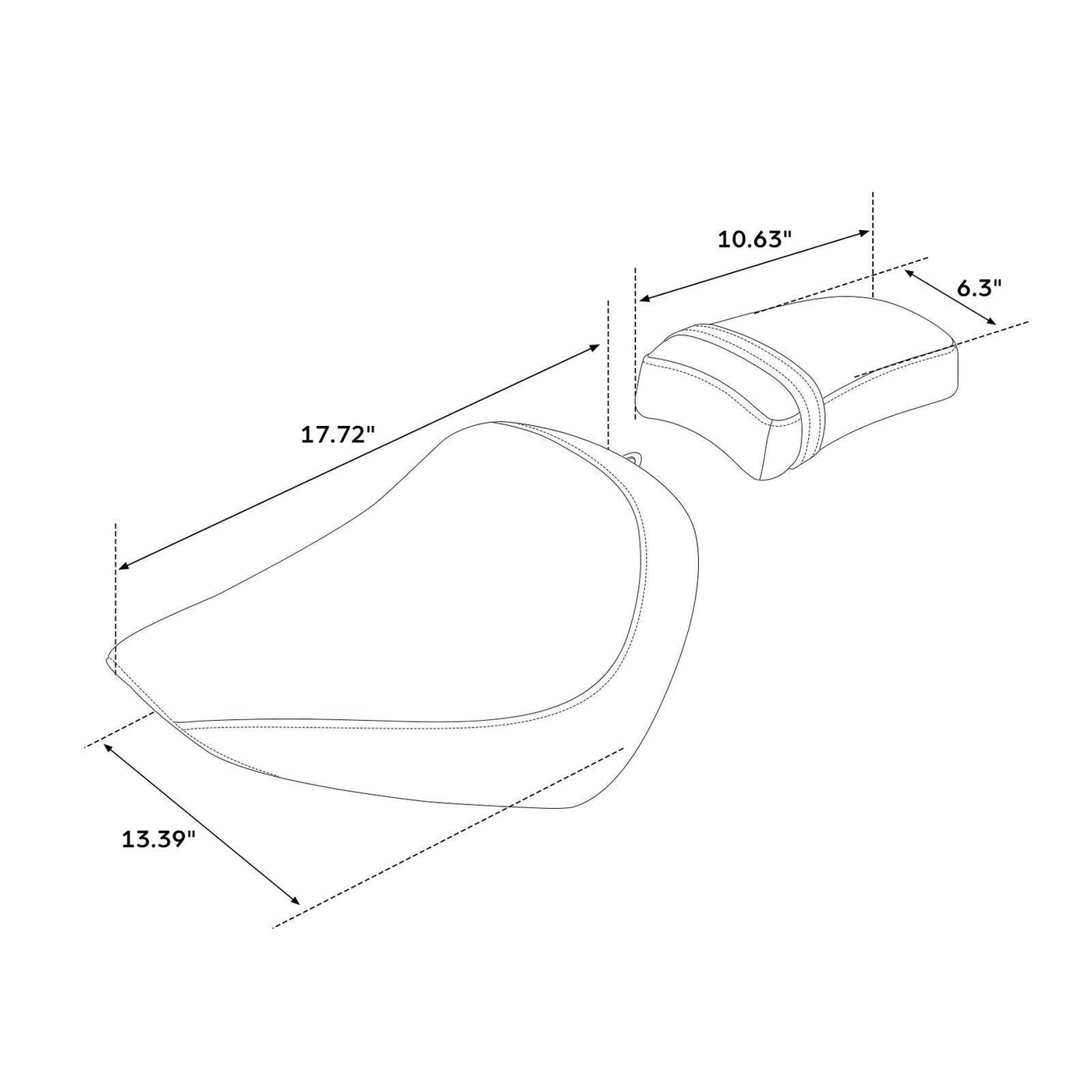 Driver Passenger Seat Fit For Harley Softail Street Bob FXBB Softail 2018-2021 - Moto Life Products