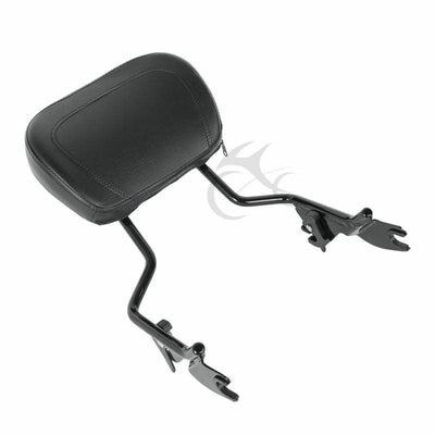 Black Sissy Bar Backrest Stealth Luggage Rack Fit For Harley Electra Glide 09-22 - Moto Life Products