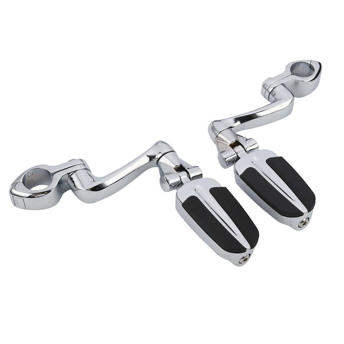 1 1/4" Highway Bar Footpegs Pegs Mount Fit For Harley Touring Road King Glide - Moto Life Products
