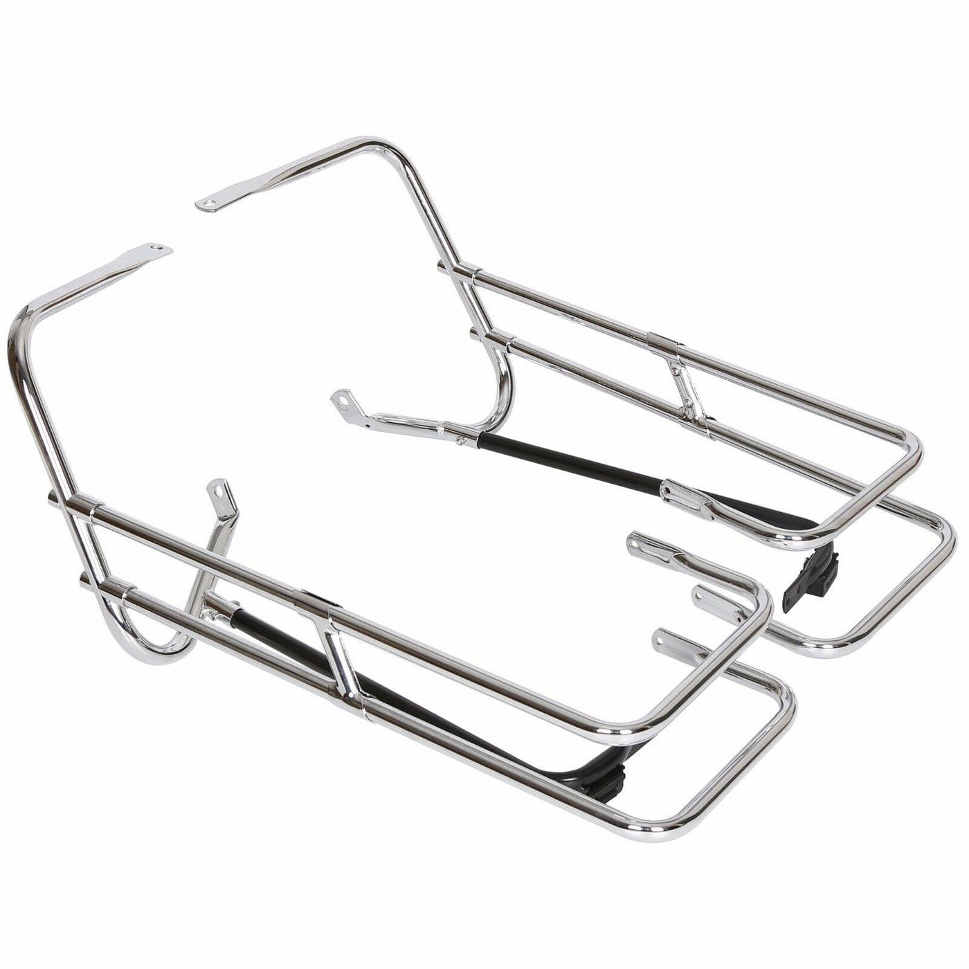 Chrome SaddleBag Guard Rail Bracket For Harley Touring FLHR FLHT FLHTCUSE 97-08 - Moto Life Products