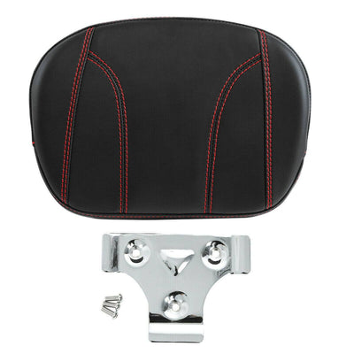 Red Stitching Sissy Bar Passenger Backrest Pad Fit For Harley Street Road Glide - Moto Life Products