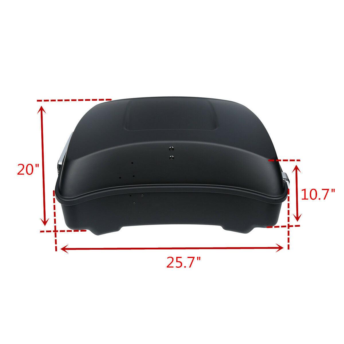 Matte Black Chopped Pack Trunk Backrest Fit For Harley Tour Pak Road Glide 14-22 - Moto Life Products