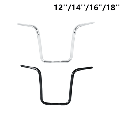 Chrome/Black 12/14/16/18'' Ape Hanger 1 1/4" Handlebar Fit For Harley Sportster - Moto Life Products