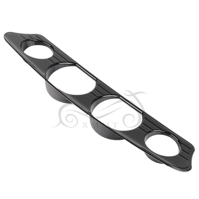 Black Gauge Bezel Stereo Trim Plate For Harley Electra Street Tri Glide Classic - Moto Life Products