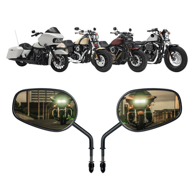 8mm Rear View Side Mirrors Fit For Harley Sportster XL883 1200 Touring Softail - Moto Life Products