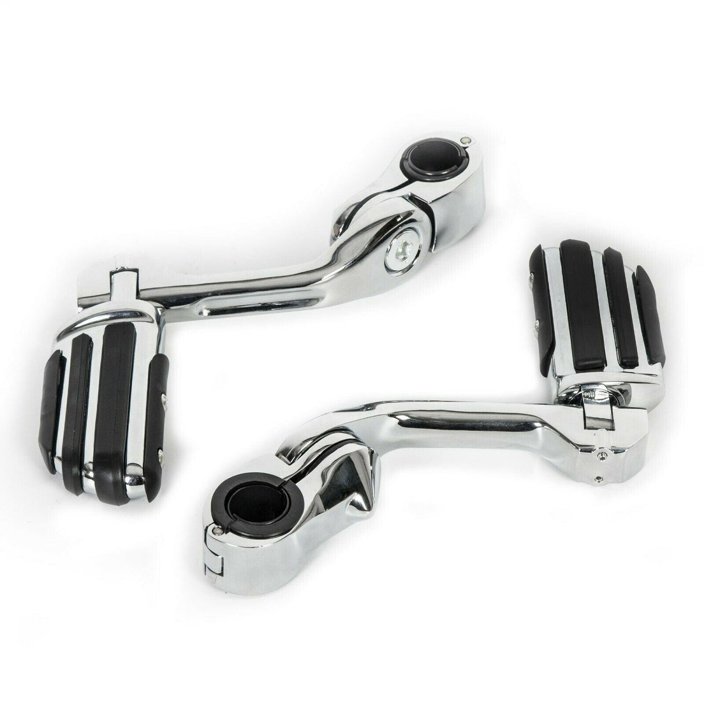 Long Highway Foot Pegs For Harley Davidson Road King / Glide 1-1/4" Bars - Moto Life Products