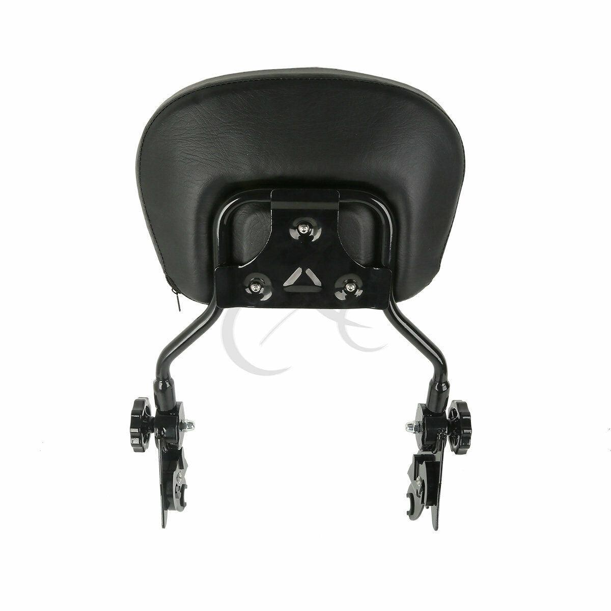 Backrest Sissy Bar Luggage Rack & Docking Fit For Harley Touring 2009-2013 Black - Moto Life Products