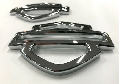 METAL CHROME Harley CVO custom metal tank emblems Show Chrome Finish (set of 2) - Moto Life Products