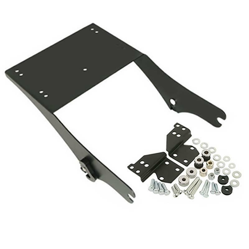 Black Trunk 2UP Mount Rack + Docking Fit For Harley Tour Pak Touring Glide 97-08 - Moto Life Products