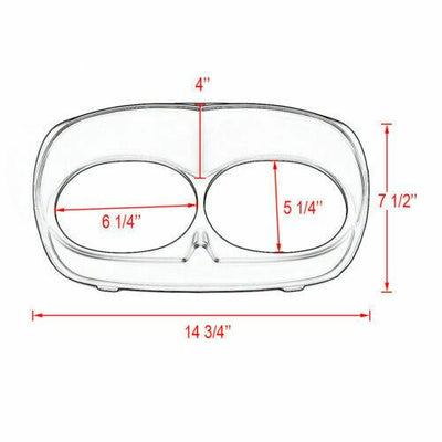 Gloss Black Headlight Bezel Scowl Outer Fairing Trim Cover For Harley Road Glide - Moto Life Products