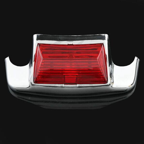 Red Lens Chrome Shell Rear Fender Tip Light Fit For Harley Electra Glide FLHT US - Moto Life Products