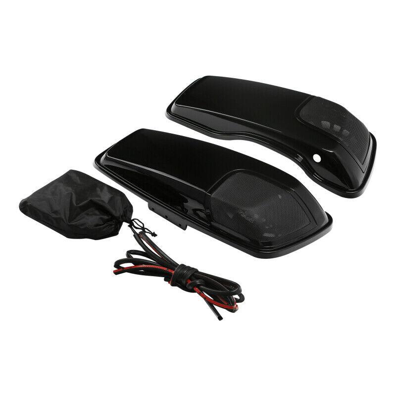 Black Saddlebag Lids Speaker Cutouts Fit For Harley Electra Road Glide 2014-2021 - Moto Life Products