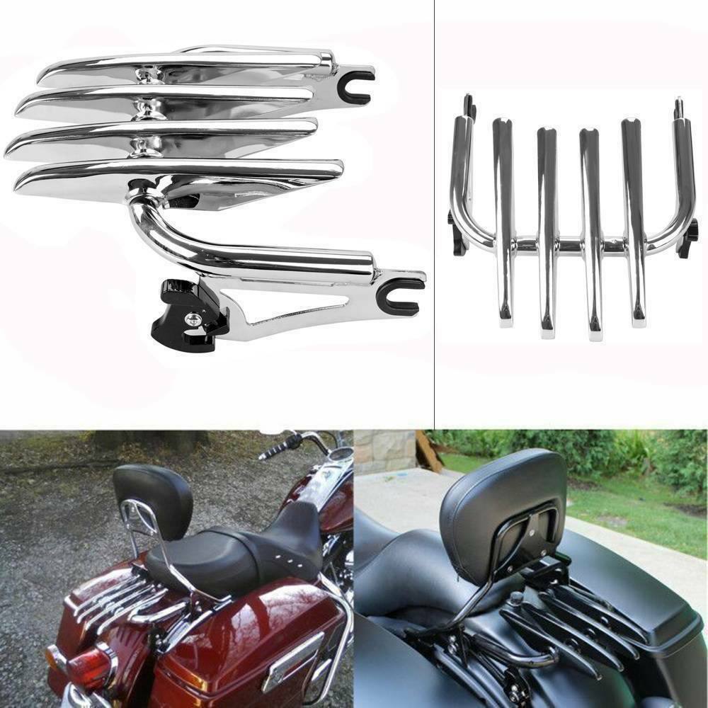 Chrome Stealth Luggage Rack For Harley Touring Street Glide Road King 2009-2022 - Moto Life Products