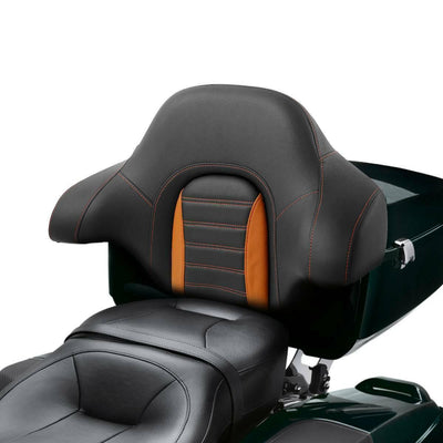 Orange Black King Chopped Trunk Backrest Fit For Harley Touring Road Glide 14-21 - Moto Life Products