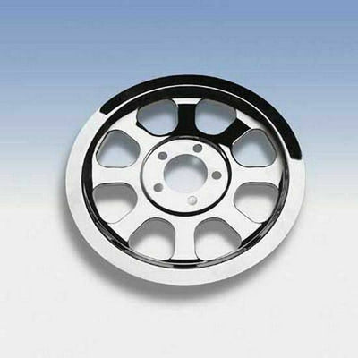 Chrome Pulley Cover Insert for Harley Softail 2000-06 HD# 91347-00 # 25425 - Moto Life Products