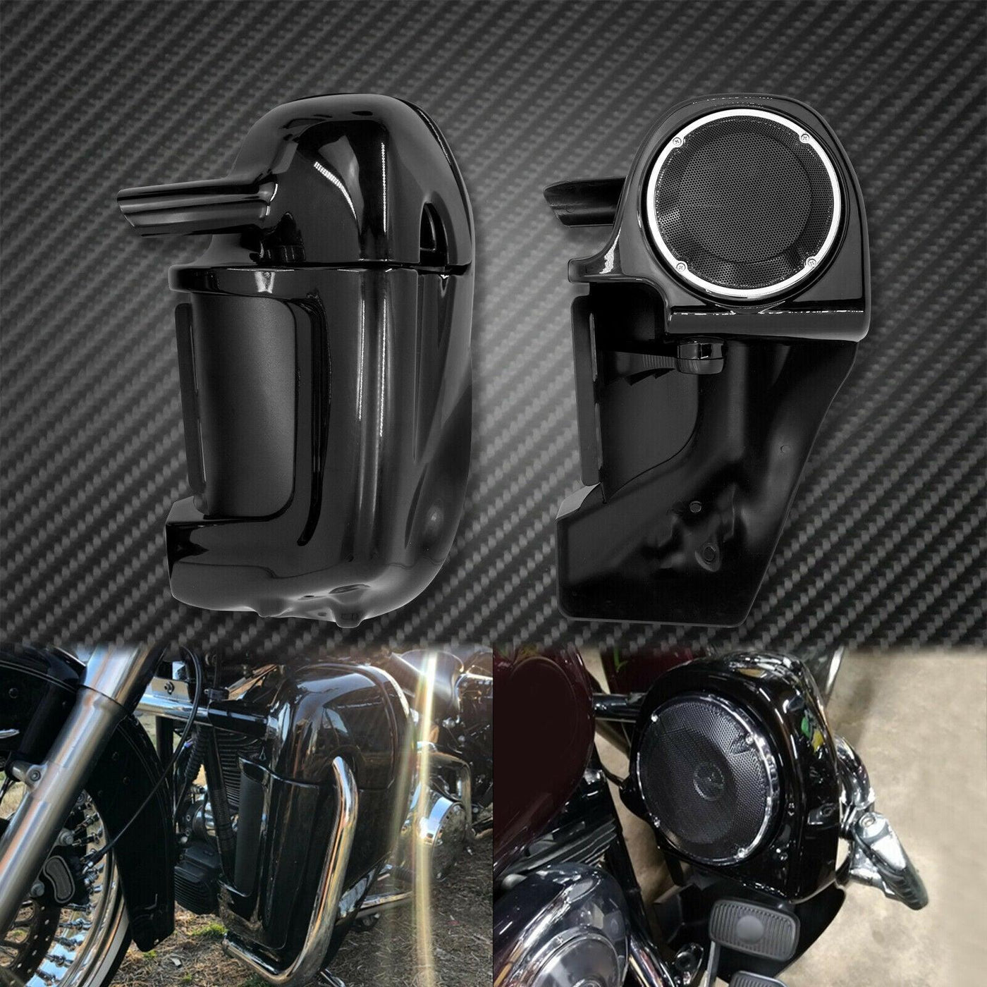 Lower Vented Leg Fairing w/ 6.5'' Speakers Grills Fit For Harley Touring 83-2013 - Moto Life Products