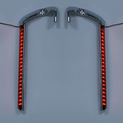 Chrome Saddlebags LED Side Marker Light Red Lens Fit For Harley Touring 14-21 - Moto Life Products