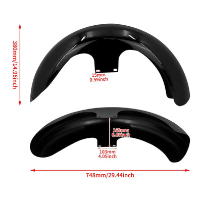 23" Wrap Custom Front Fender Fit For Harley Bagger Touring Street Road Glide FLT - Moto Life Products