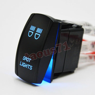 Blue Backlif Light Control Rocker Toggle Switch Button For ATV UTV ARB Carling - Moto Life Products