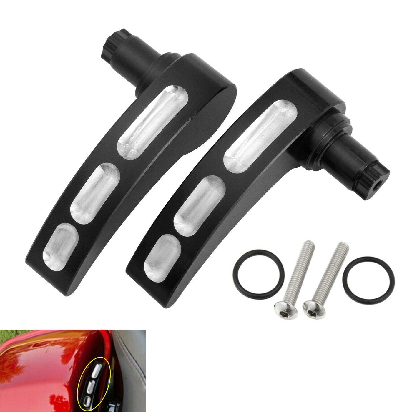 2xSaddlebag Lifter Latch Handle Lever Fit for Harley Touring Electra Glide 14-up - Moto Life Products