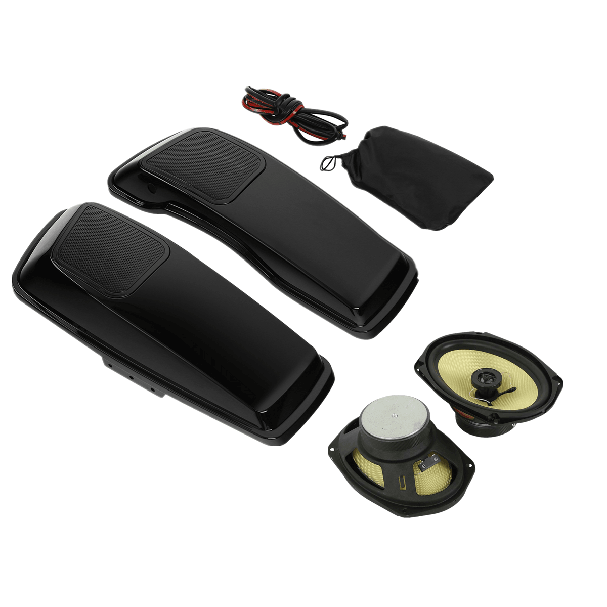 Saddlebags Lid & 6 X 9" Speaker Fit For Harley Street Road Glide King 2014-2021 - Moto Life Products