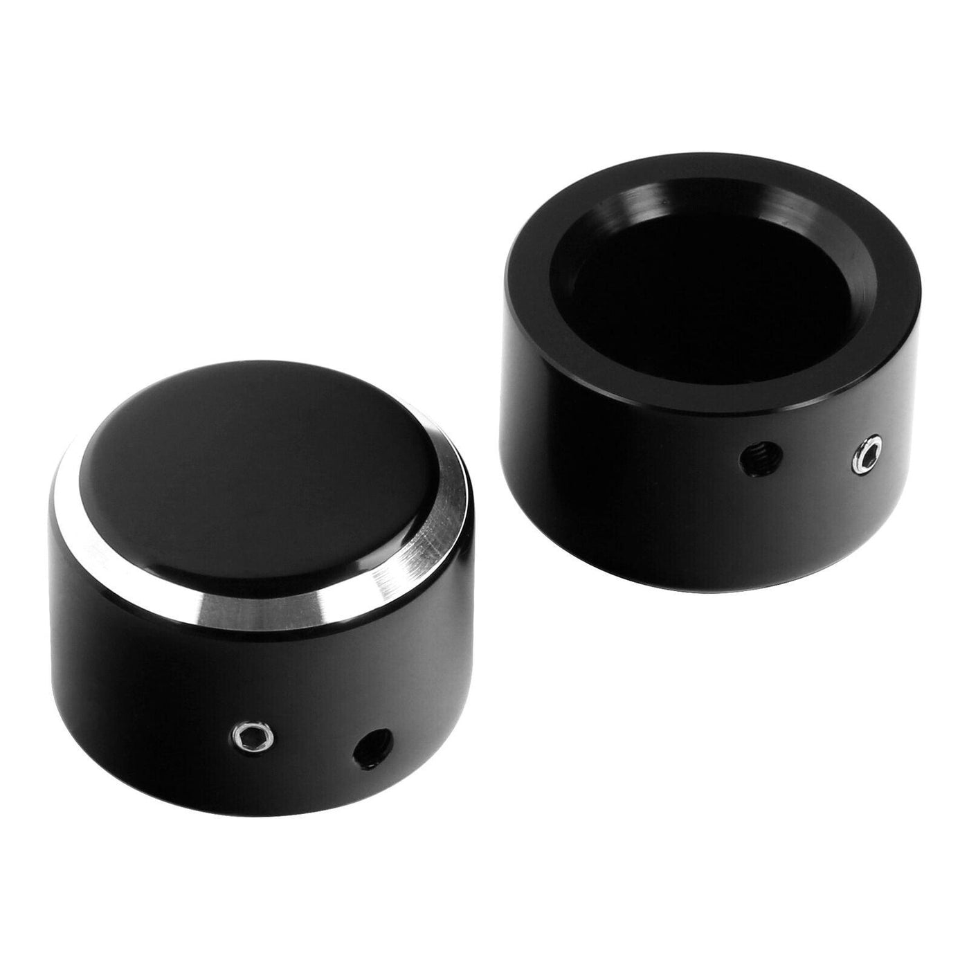 Black Front Axle Nut Covers Bolt Kit Fit For Harley Touring Dyna Softail - Moto Life Products