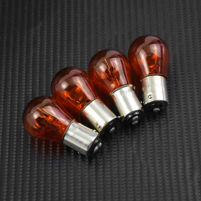 Turn Signal Lens Smoke Cover w/ 4pcs Bulbs Fit For Harley Touring FLHT Softail - Moto Life Products