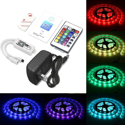 16.4ft 150LED Alexa Smart Home WIFI Wireless RGB Waterproof Strip Neon Light Kit 610877035816 - Moto Life Products