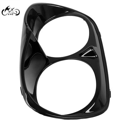 Gloss Black Headlight Bezel Scowl Outer Fairing Trim Cover For Harley Road Glide - Moto Life Products