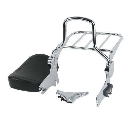 Chrome Detachable Backrest Sissy Bar Luggage Rack Fit For Harley Touring 94-08 - Moto Life Products