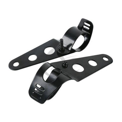 35mm-43mm Headlight Mount Bracket Motorcycle Fork Ear Chopper Cafe Racer Black - Moto Life Products