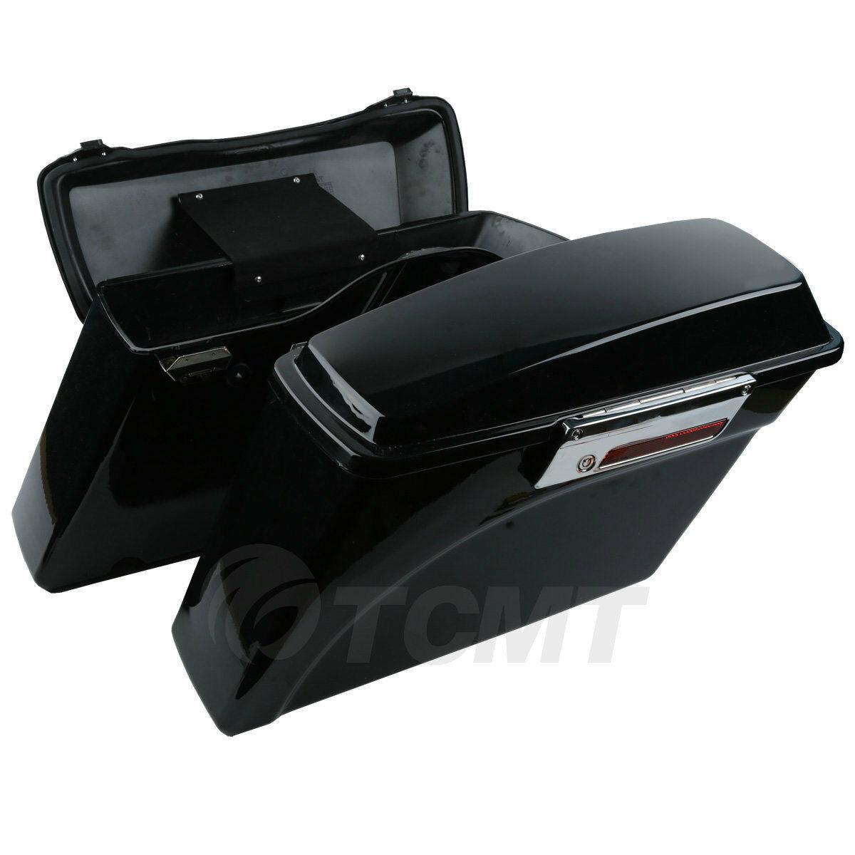 Hard Saddlebag Saddle bags Fit For Harley Touring Road King Glide 1994-2013 12 - Moto Life Products