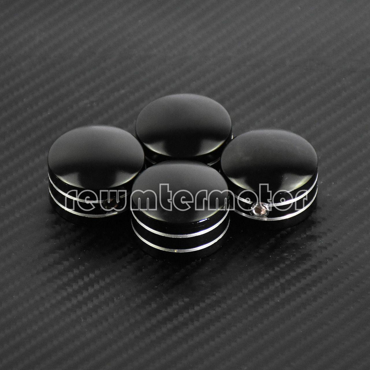 4x Head Bolts Covers Spark Plug Side Case Fit For Harley Twin Cam Dyna CVO Black - Moto Life Products