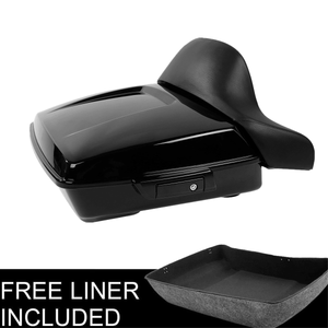 Chopped Pack Trunk W/ Backrest Pad Fit For Harley Tour Pak Street Glide 2014-Up - Moto Life Products
