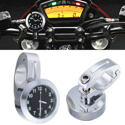 Motorcycle Universal 7/8'' 1'' Cruiser Handle Bar Mount Clock Watch Waterproof - Moto Life Products