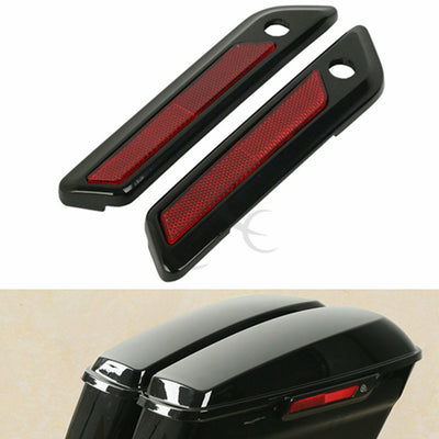 Black Saddlebag Hinge Latch Covers Fit For Harley Touring Road King 2014-2022 - Moto Life Products