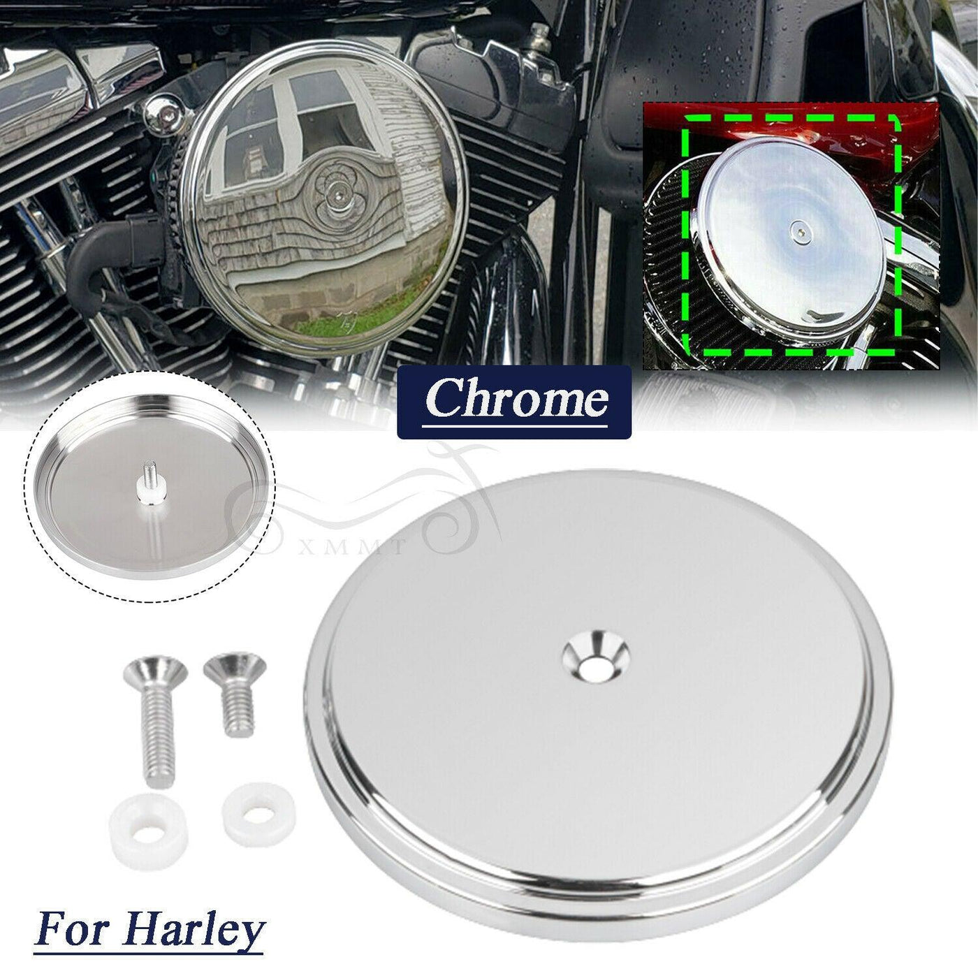 Chrome Stage 1 Big Sucker Air Cleaner Filter Outer Cover For Harley Road King - Moto Life Products