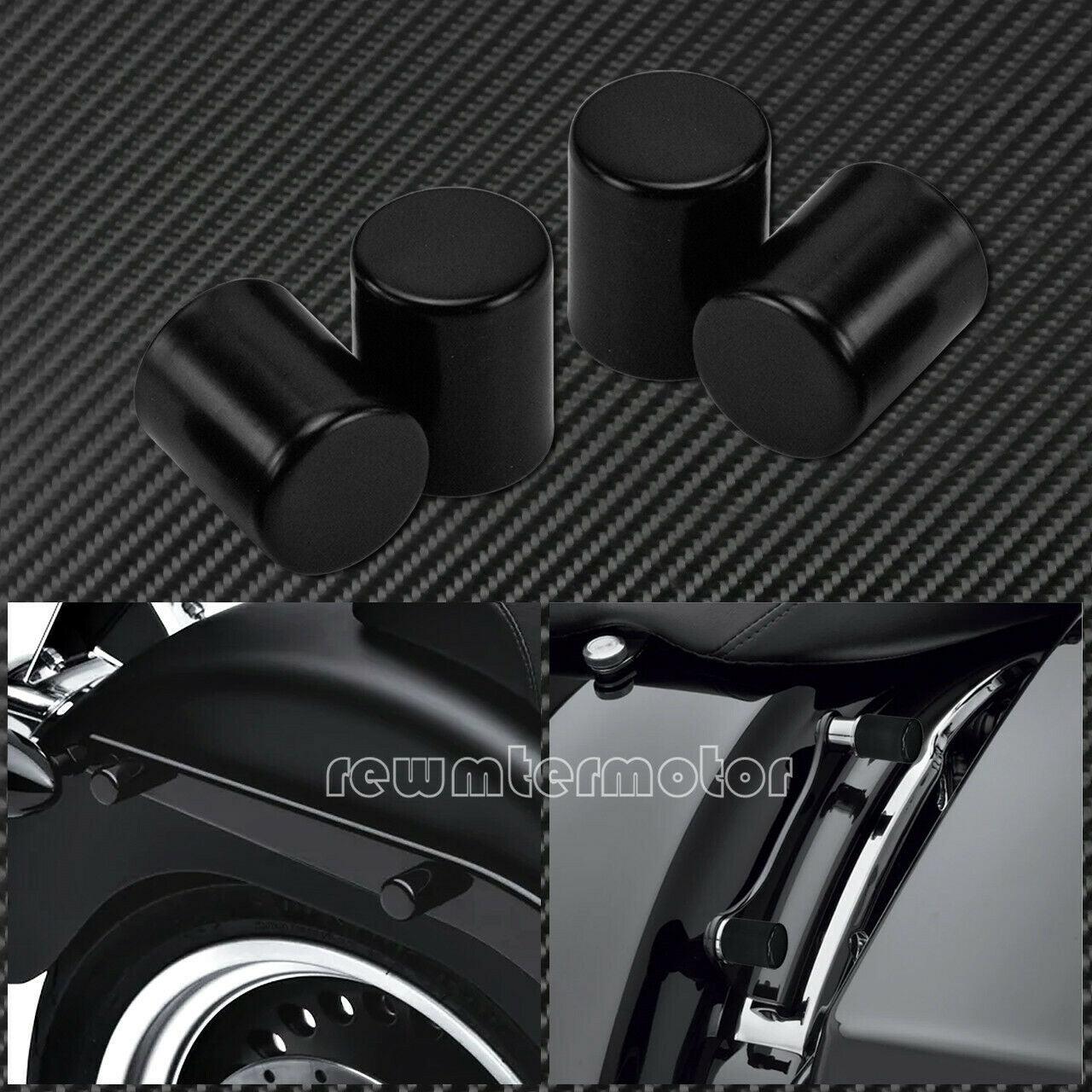 4pc Black Docking Hardware Point Covers Fit for Harley Electra Road Street Glide - Moto Life Products