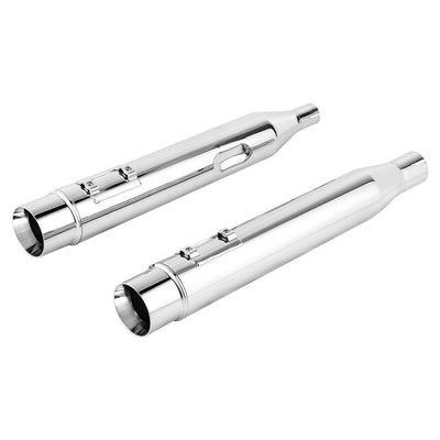 Chrome Dual Exhaust Slip-on Muffler Fit For Harley Touring Road King Glide 17-22 - Moto Life Products