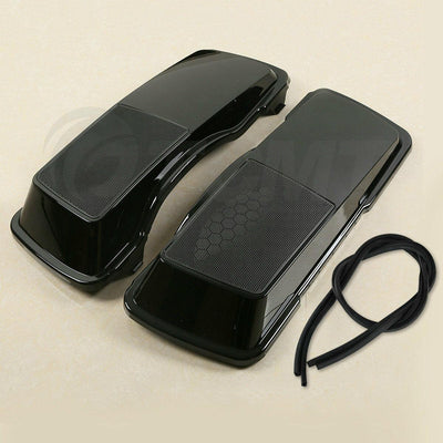 Black 6x9" Saddlebag Speaker Lids For Harley HD Touring Electra Road Glide 93-13 - Moto Life Products