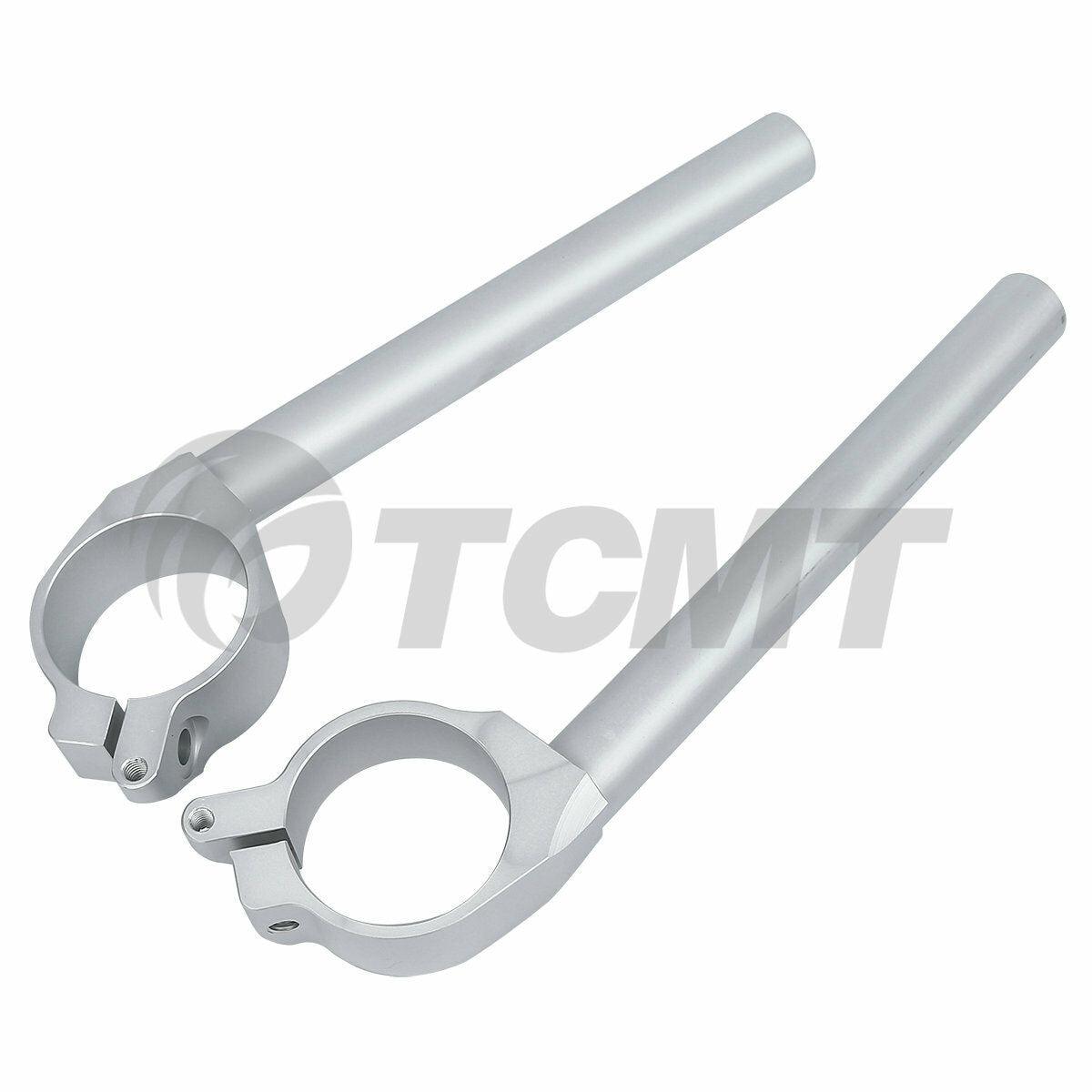 50mm Handlebar Handle Bar Clip On Silver Fit For YAMAHA YZF R6 600 2006-16 07 08 - Moto Life Products